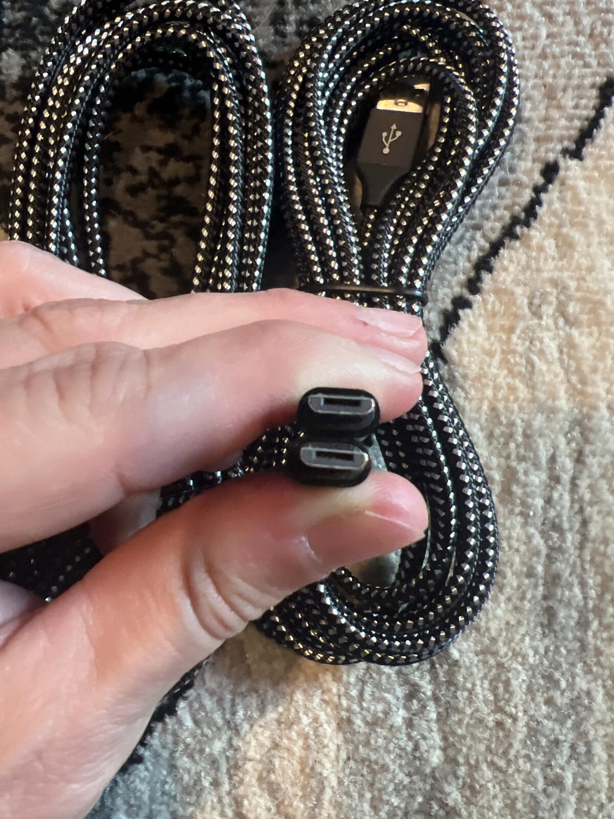 Braided 9Ft USB to Micro USB Charging Cables - 2 Pack