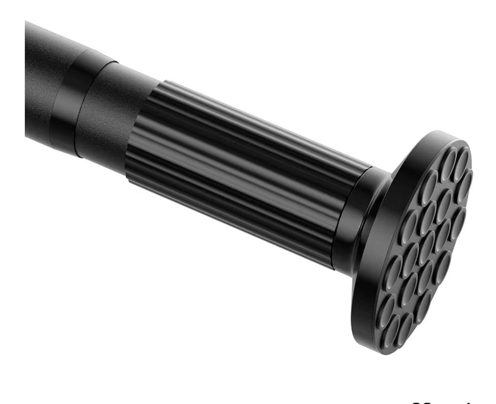 Tension Curtain Rod 51-89 inch Black Heavy Duty No Drilling