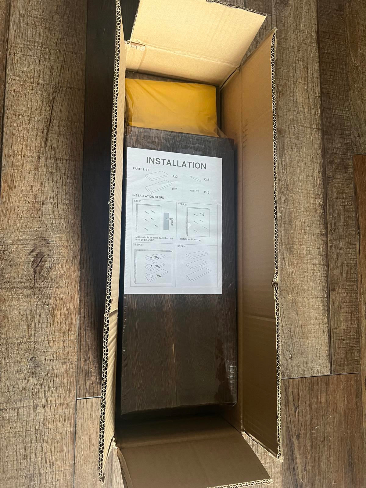 Open Box Wooden Floating Wall Shelves - Set of 3