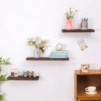 Open Box Wooden Floating Wall Shelves - Set of 3