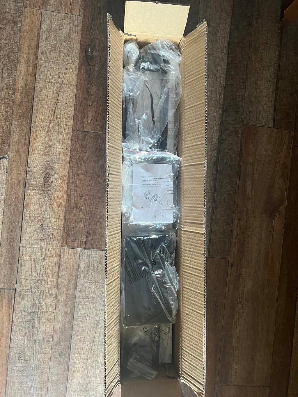 Open Box Kitchen Island Pendant Light Fixture with 5 Glass Shades