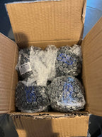 WUKO HUNT Golf Cart SS Wheel Caps - Black with Blue SS