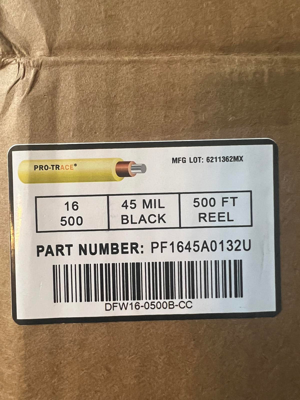 Pro-Trace 45 Mil Black Electrical Wire - 500 FT Reel