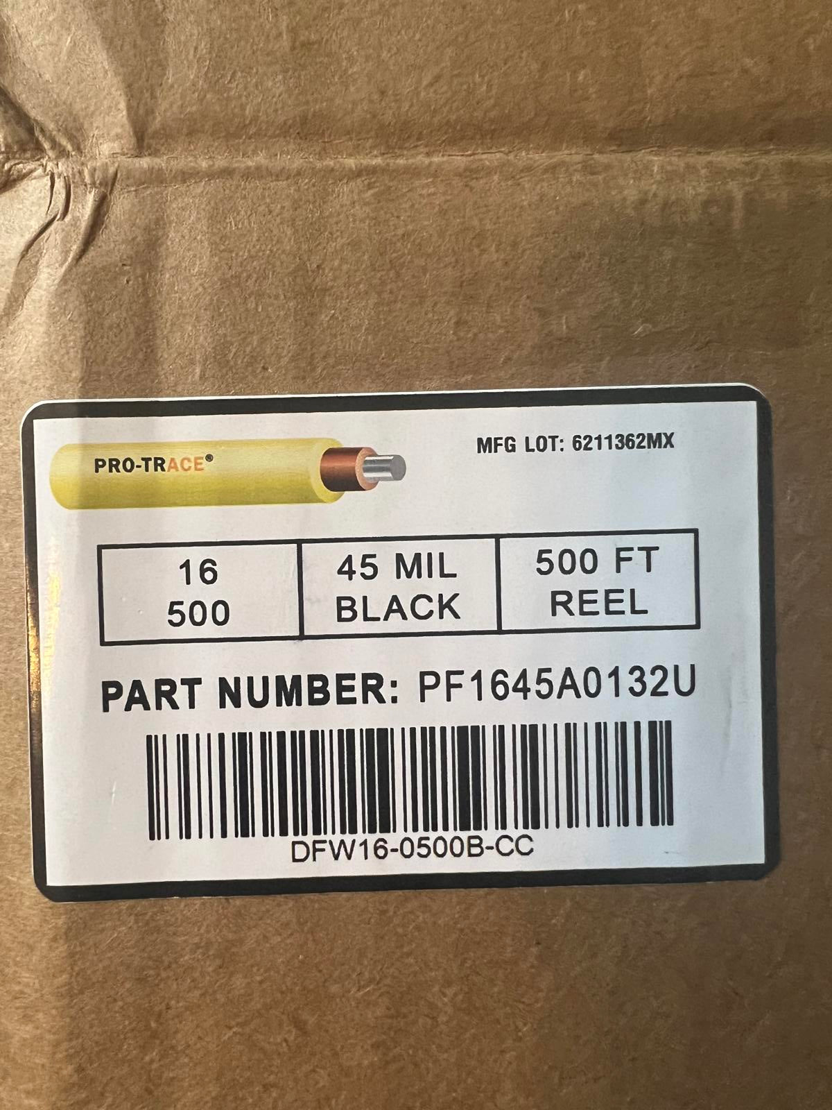 Pro-Trace 45 Mil Black Electrical Wire - 500 FT Reel