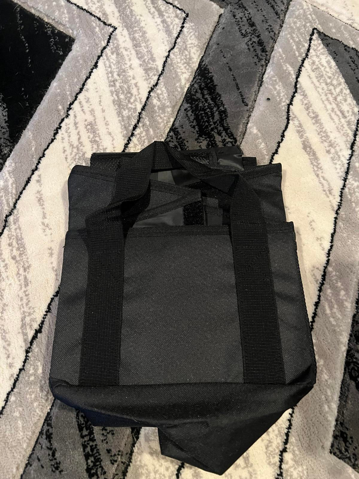 Black Multi-Compartment Collapsible Foldable Organizer Tote Bag