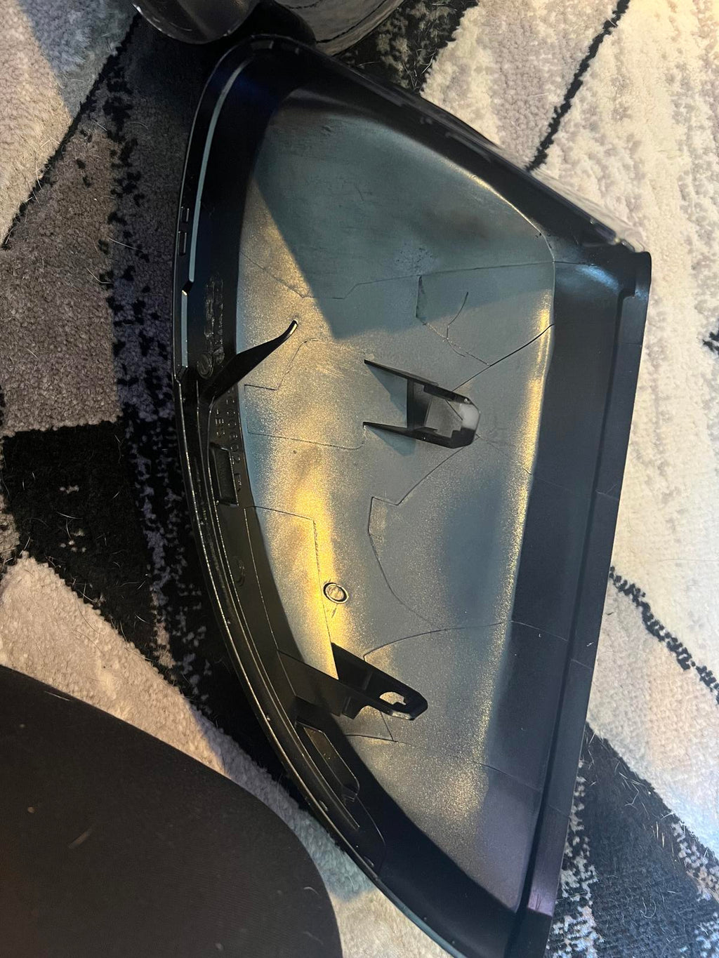 Pair of Black Replacement Side Mirror Covers with Installation Tool