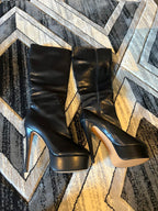 Black Platform High Heel Boots - Stylish and Bold! Comparable to US size 10/11