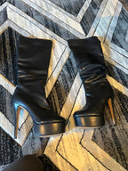 Black Platform High Heel Boots - Stylish and Bold! Comparable to US size 10/11