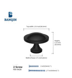 BANQIN 10 Pack Black Aluminum Alloy Cabinet Drawer Knobs - Durable & Stylish
