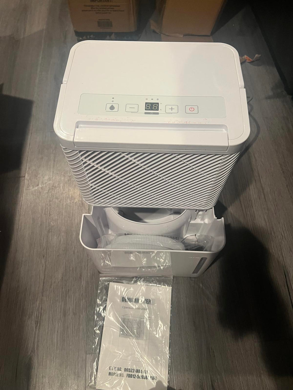 Electactic 8 Pint Dehumidifier with Drain Hose, 750 Sq. Ft Coverage - Open Box