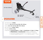 Hoverboard Seat Attachment with LED Lights - Hoverboard not included