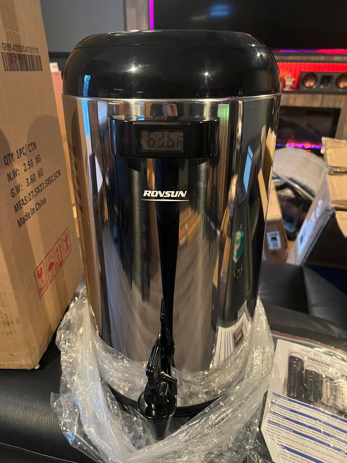 Rovsun Stainless Steel Hot Water Dispenser with Digital Thermostat - Open Box