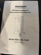 Rovsun Oil-Filled Radiator Heater NSC-150-7A2R - Open Box