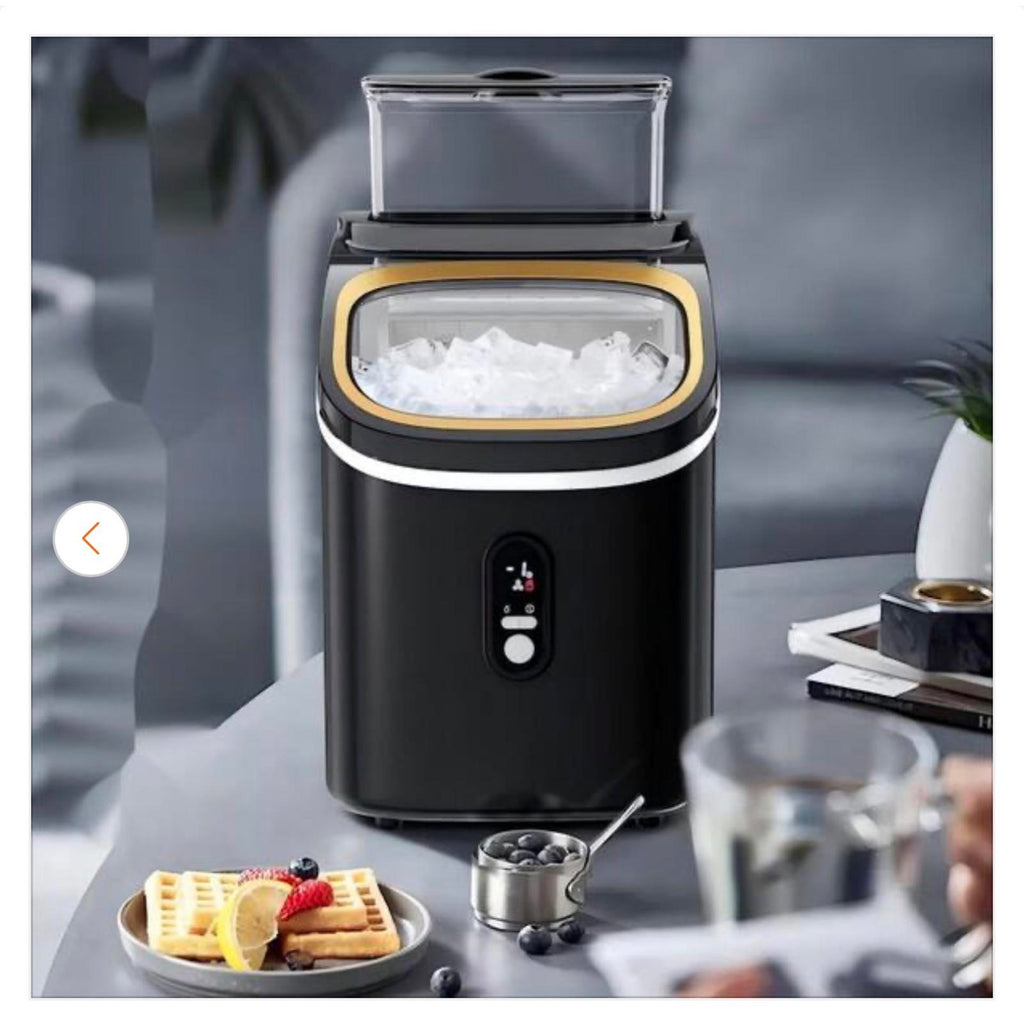 8.66 in 30 lbs. Cubed Ice Countertop Ice Maker w/ Ice Scoop, Black