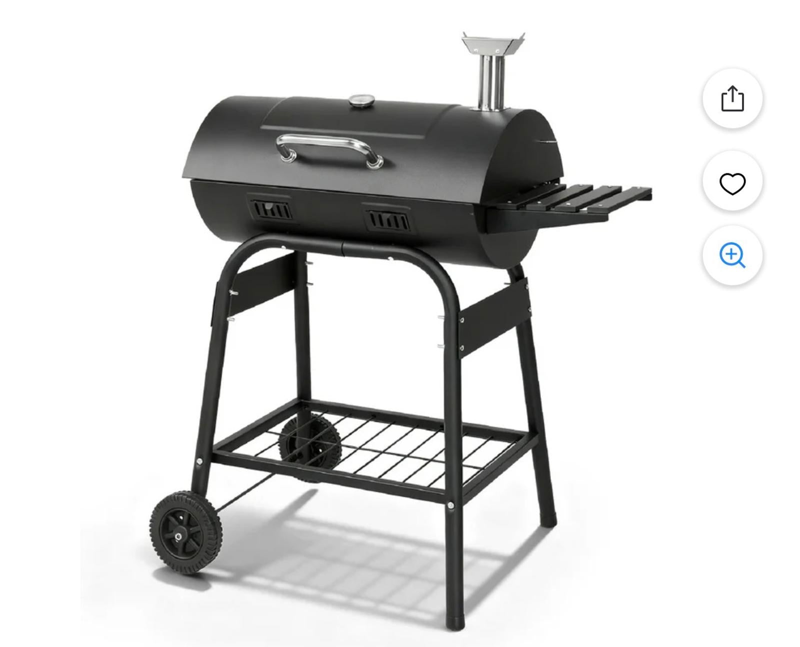 Ktaxon BBQ Grill Outdoor Charcoal Grill Offset Smoker for Patio Backyard