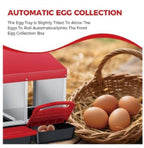 Garvee 3 Holes Galvanized Steel Chicken Nesting Box with Automatic Roll Out Egg-