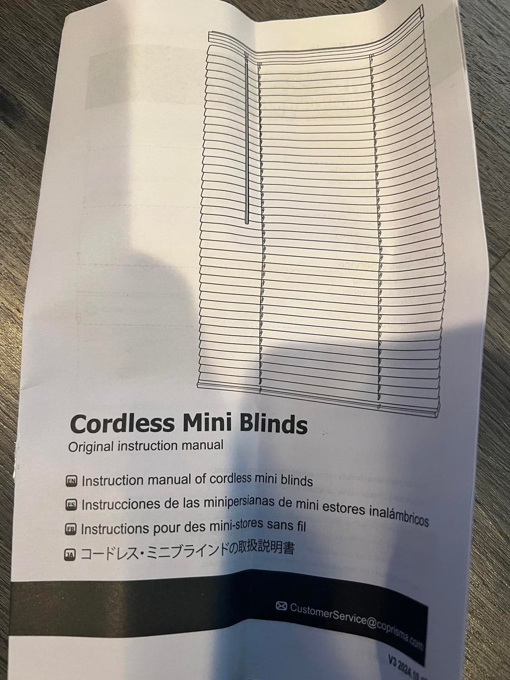 Cream Cordless Mini Blinds 40” - Open Box