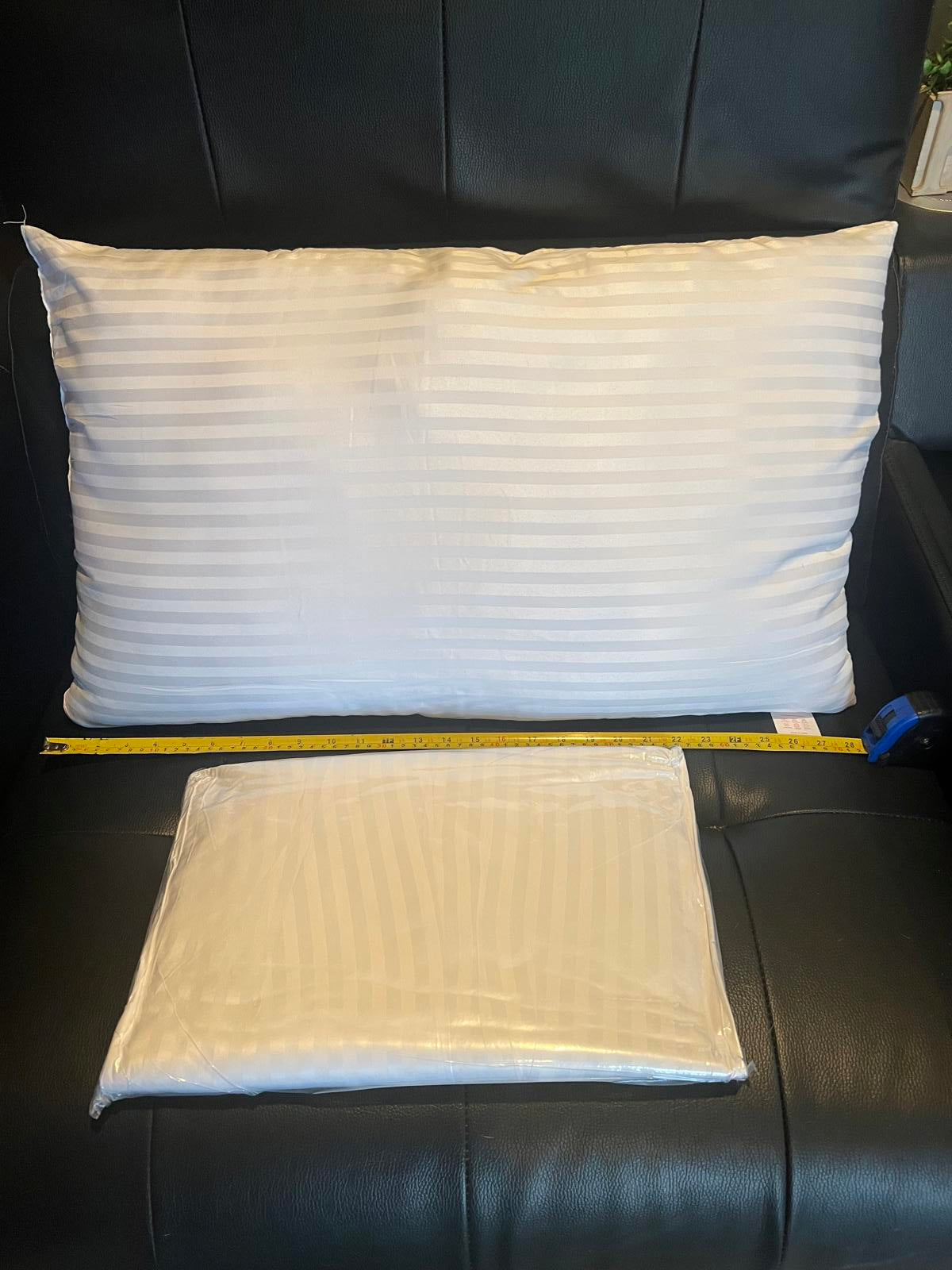 New White Stripe Pillows Queen Standard