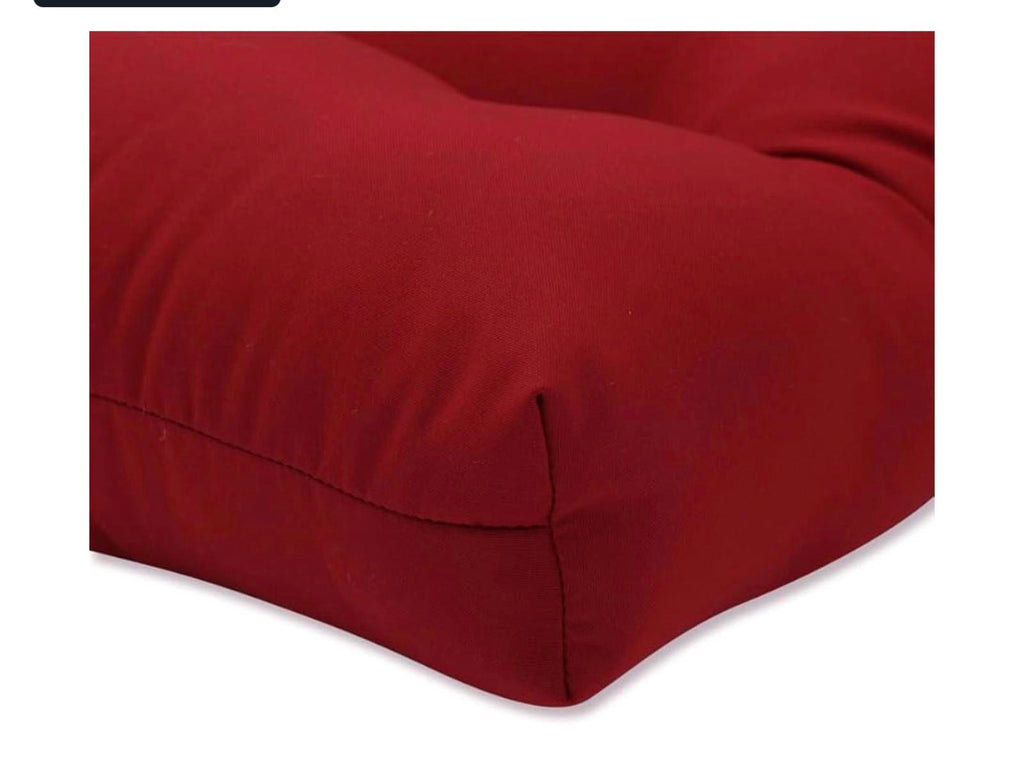 All Pillow Perfect Reversible Red Chair Cushion - 19x19x5 inches - 2 pack