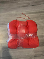 All Pillow Perfect Reversible Red Chair Cushion - 19x19x5 inches - 2 pack