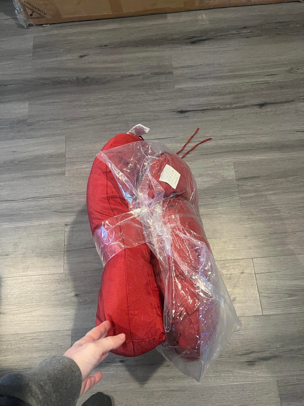 All Pillow Perfect Reversible Red Chair Cushion - 19x19x5 inches - 2 pack