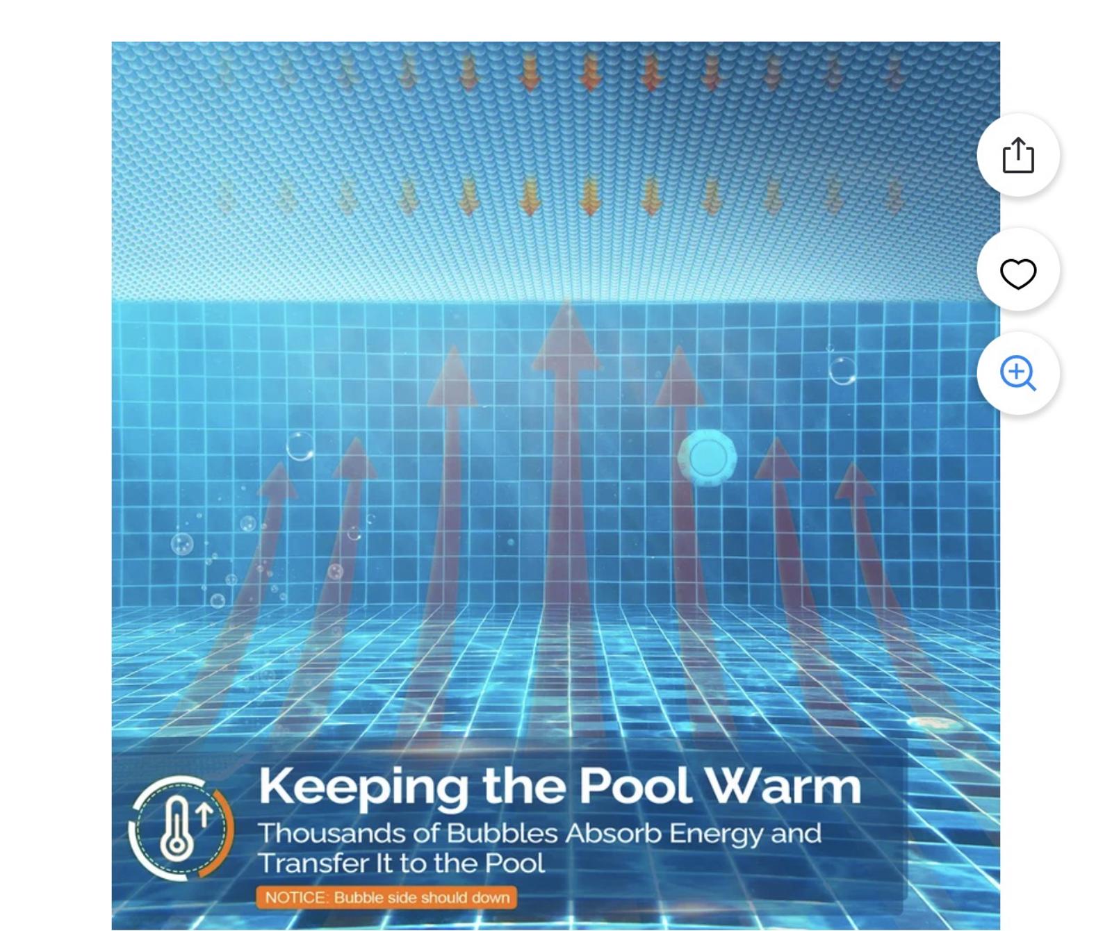 VINGLI 12 mil Solar Pool Cover 16x32 ft Rectangle Solar Blanket for pools