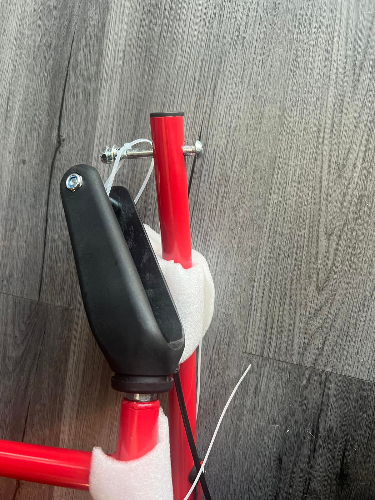 Foldable Red Walker with Seat and Carry Bag - missing wheels