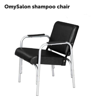OmySalon Adjustable Shampoo Chair - Black legs/armrests