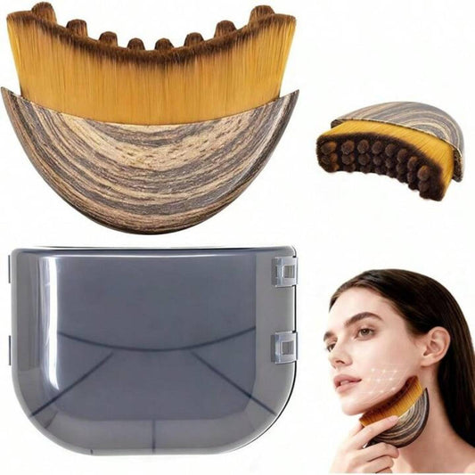 Lymphatic Contour Facial Brush with Carrying Case - Manual Lymphatic Drainage
