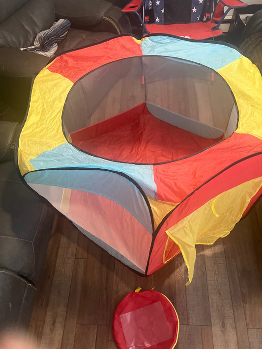 Colorful Kids Pop-Up Play Tent Playpen Ball Toy Pit with Carrying Case