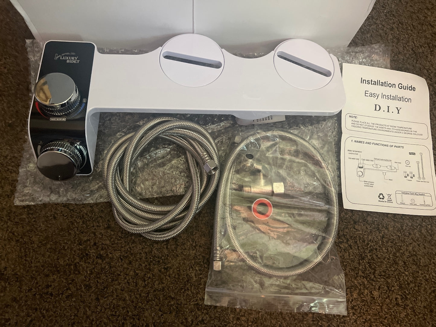 Luxury Bidet Toilet Attachment with Temperature and Pressure Controls