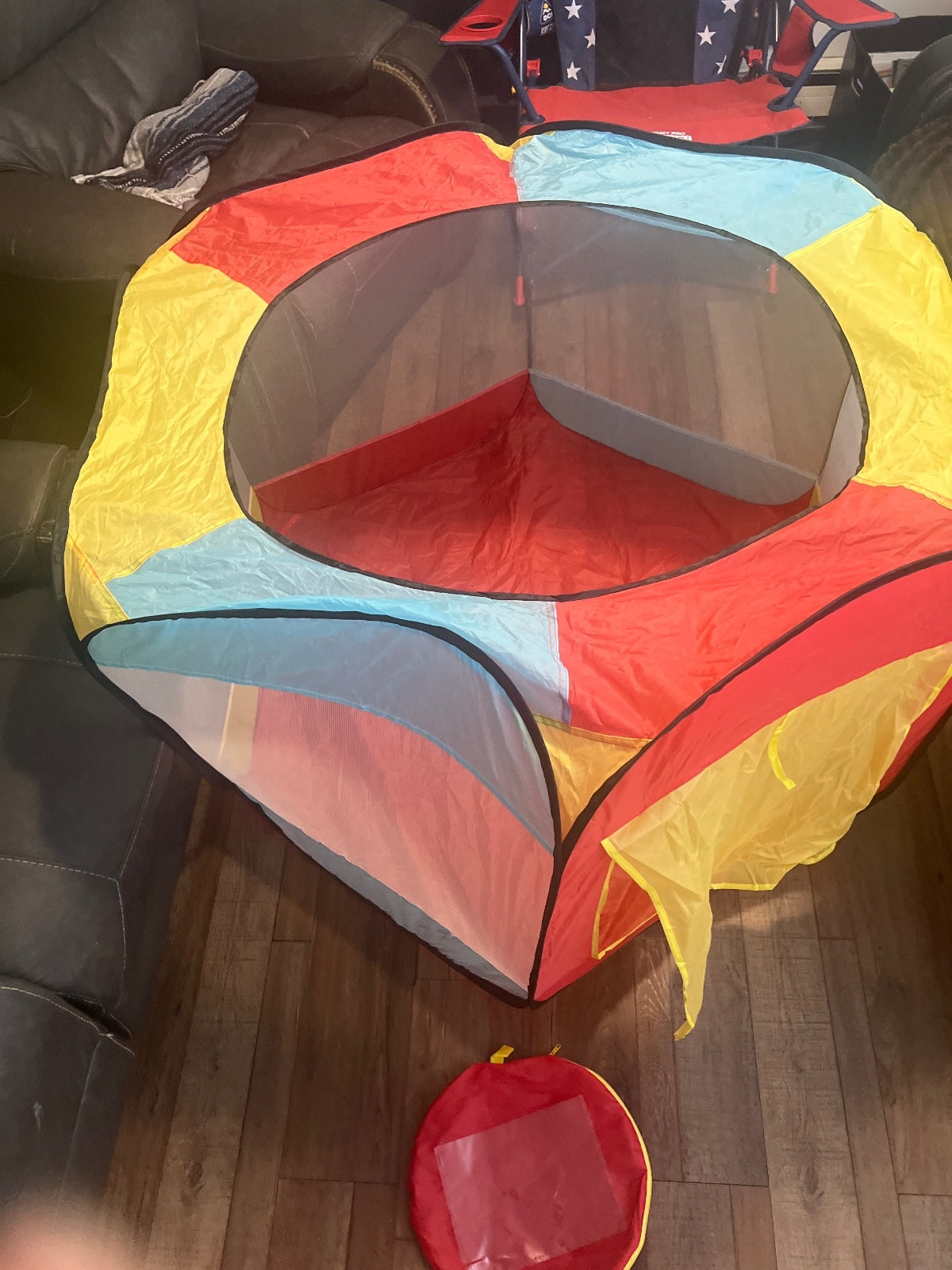 Colorful Kids Pop-Up Play Tent Playpen Ball Toy Pit with Carrying Case