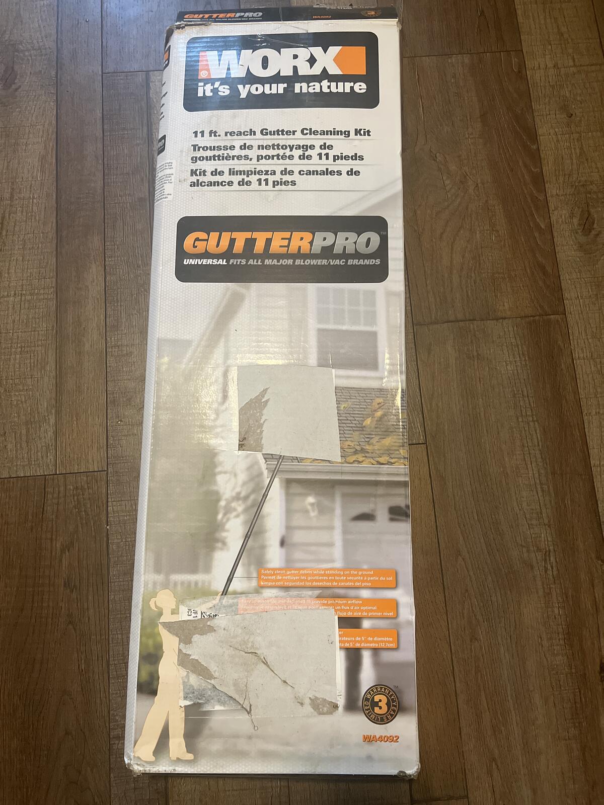 WORX GutterPro WA4092 Universal Gutter Cleaning Kit 11 ft Reach