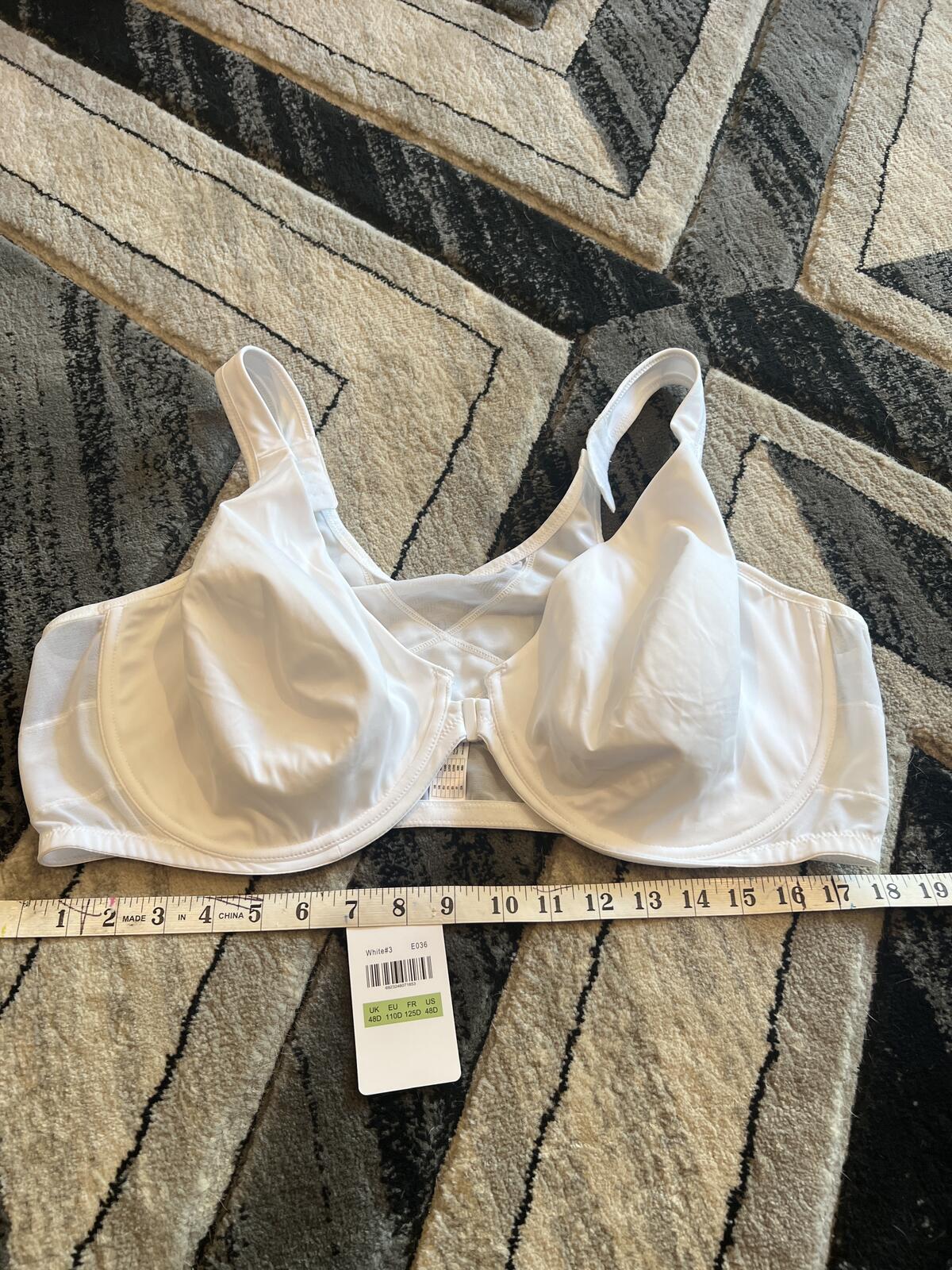 Meleneca White Full Coverage Bra Size 48D