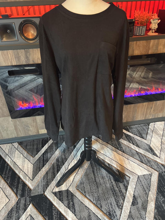 Fantaslook Black Long Sleeve Shirt Size 2XL