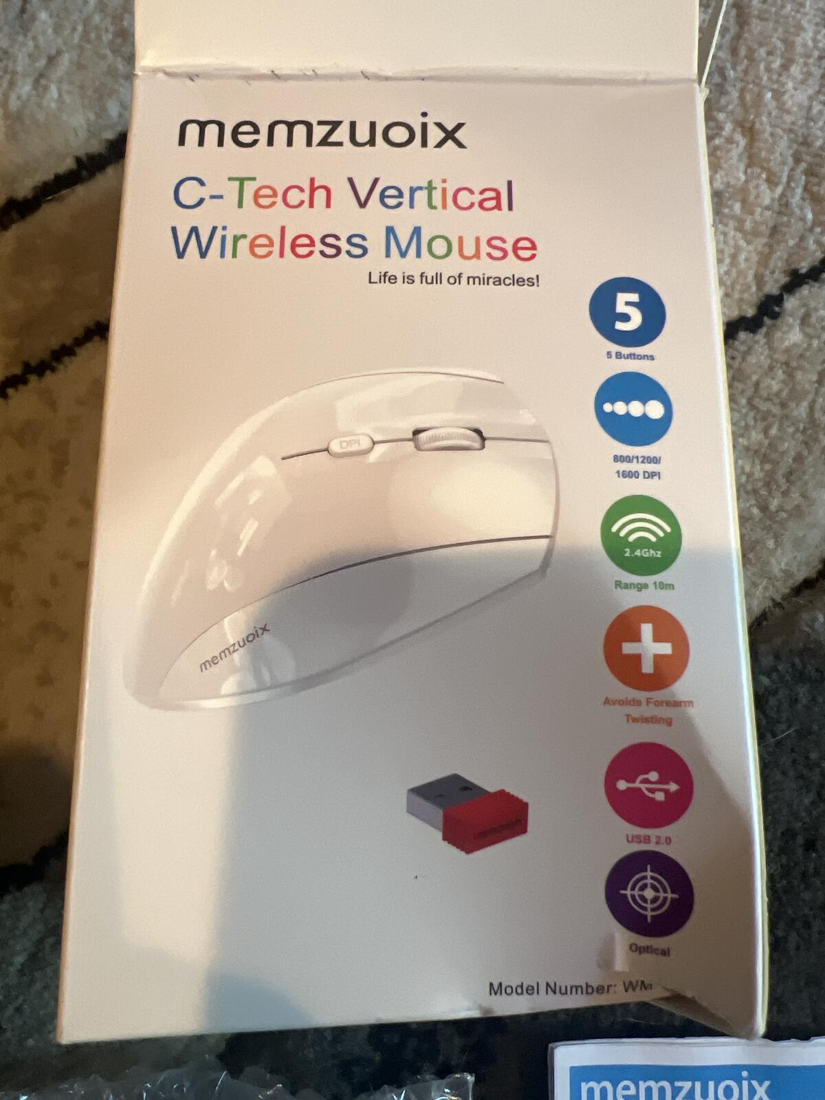 memzuoix C-Tech Vertical Wireless Mouse WM-791