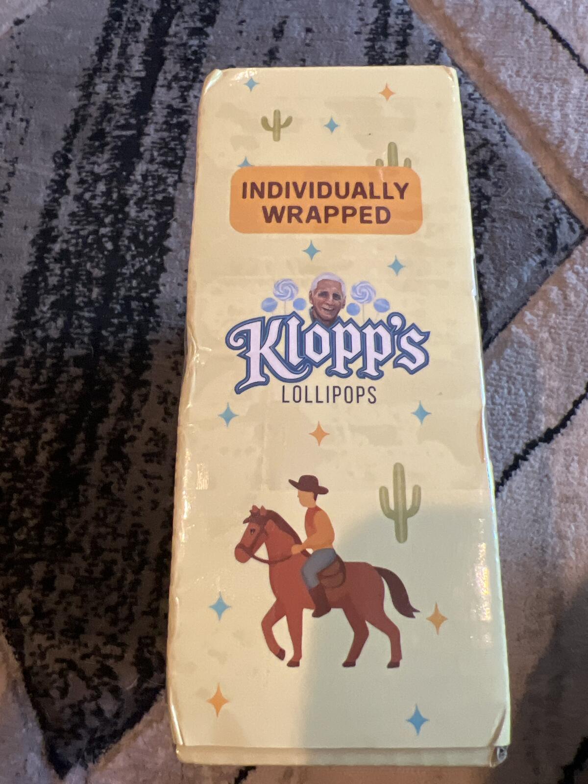Klopp's Sweetzo Wild West Lollipops - Strawberry and Watermelon Flavored, 18-ct