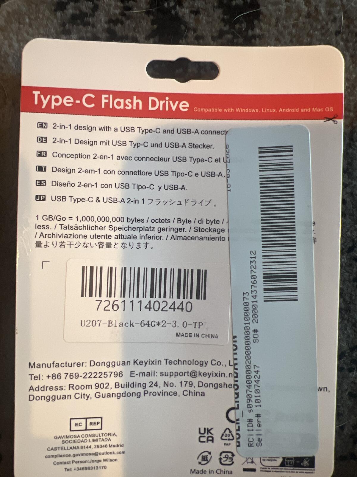 Topesel Type-C Flash Drive USB 64GB