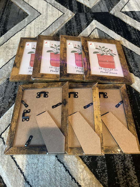 Set of 7 Rustic 5x7 Photo Frames