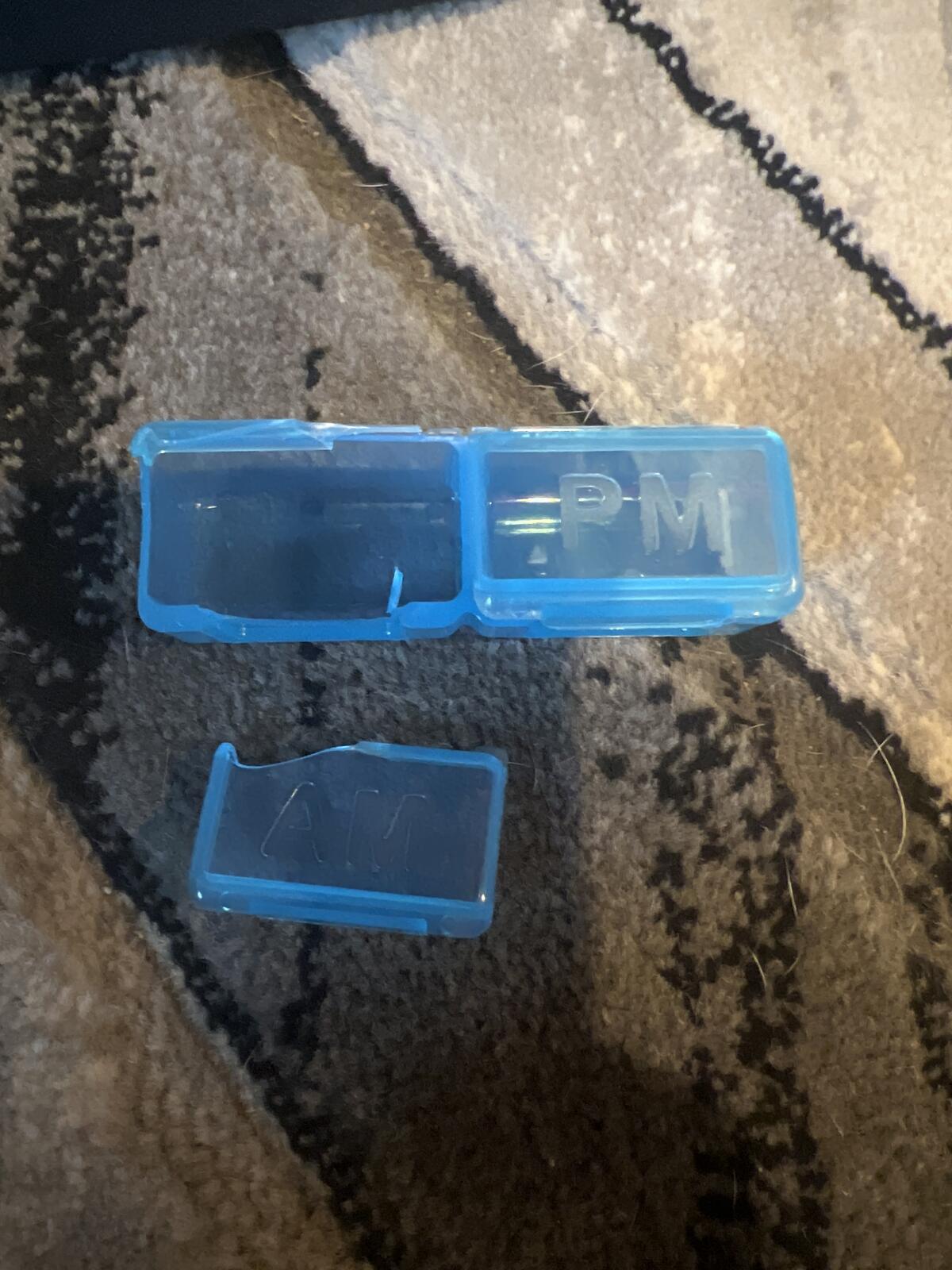 Weekly Pill Organizer with AM/PM Compartments and Day/Date Stickers