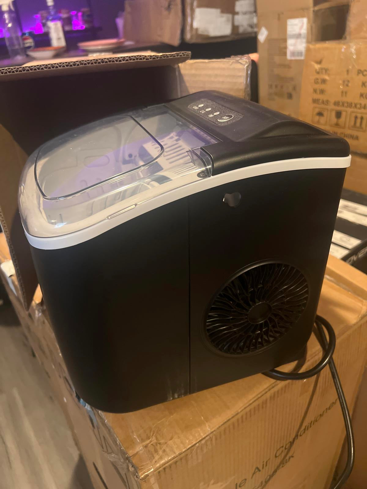 Compact Portable Ice Maker Machine - Black