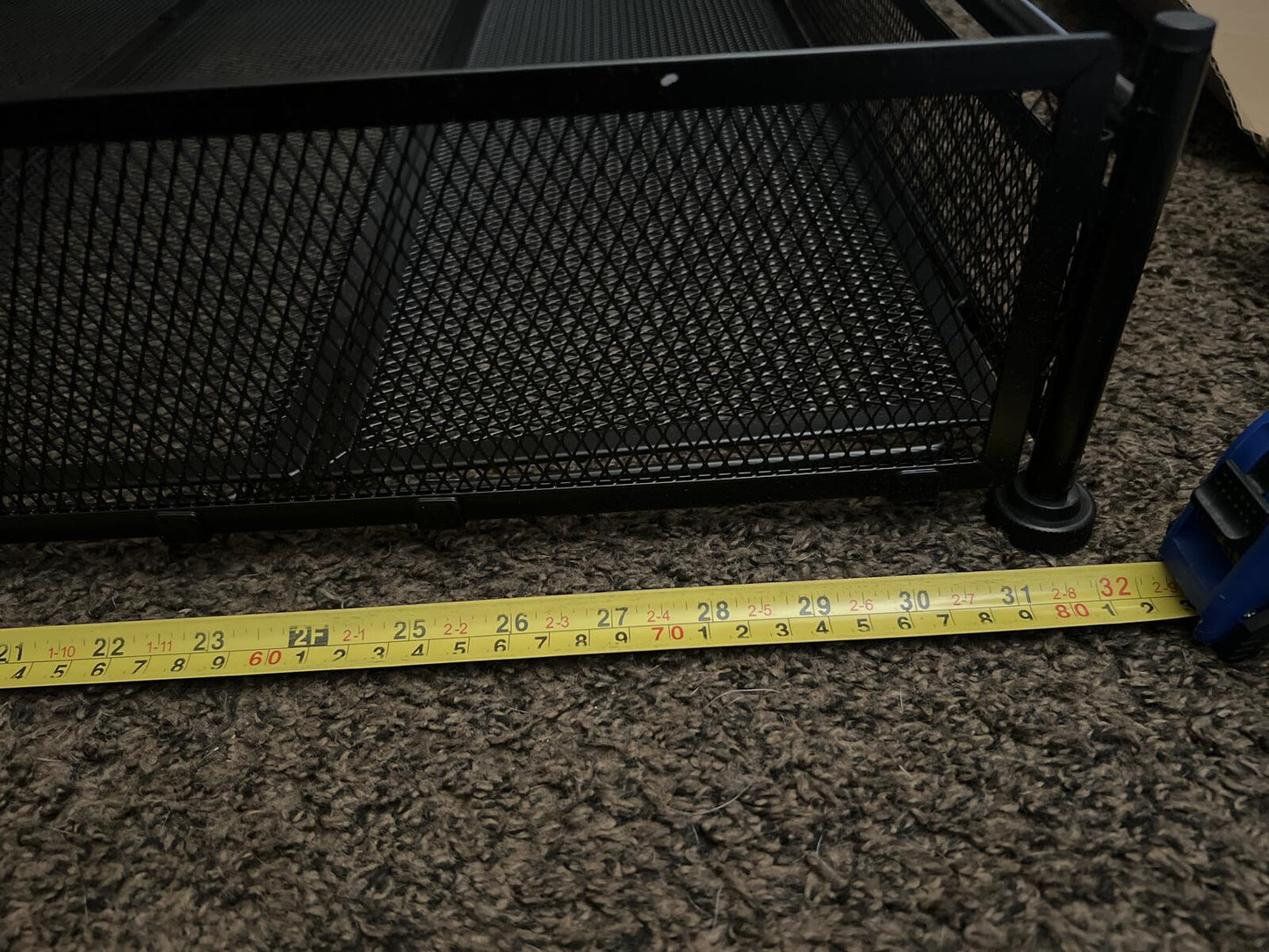 Neatway Under Bed Storage Container Metal Mesh Drawer Organizer Black