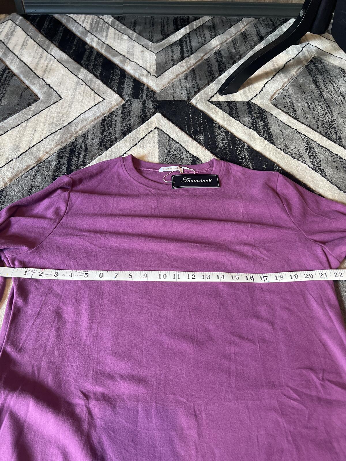 Fantaslook Purple Long Sleeve Shirt Size L