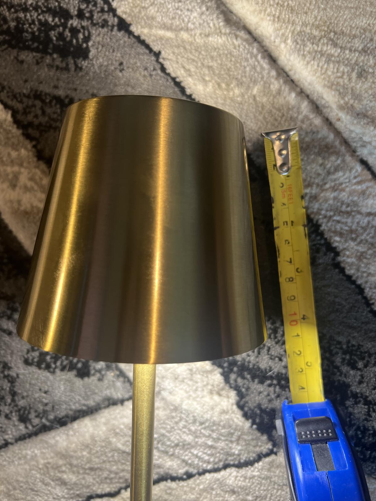 Pair of Modern Gold Tone Table Lamps with Touch On/Off