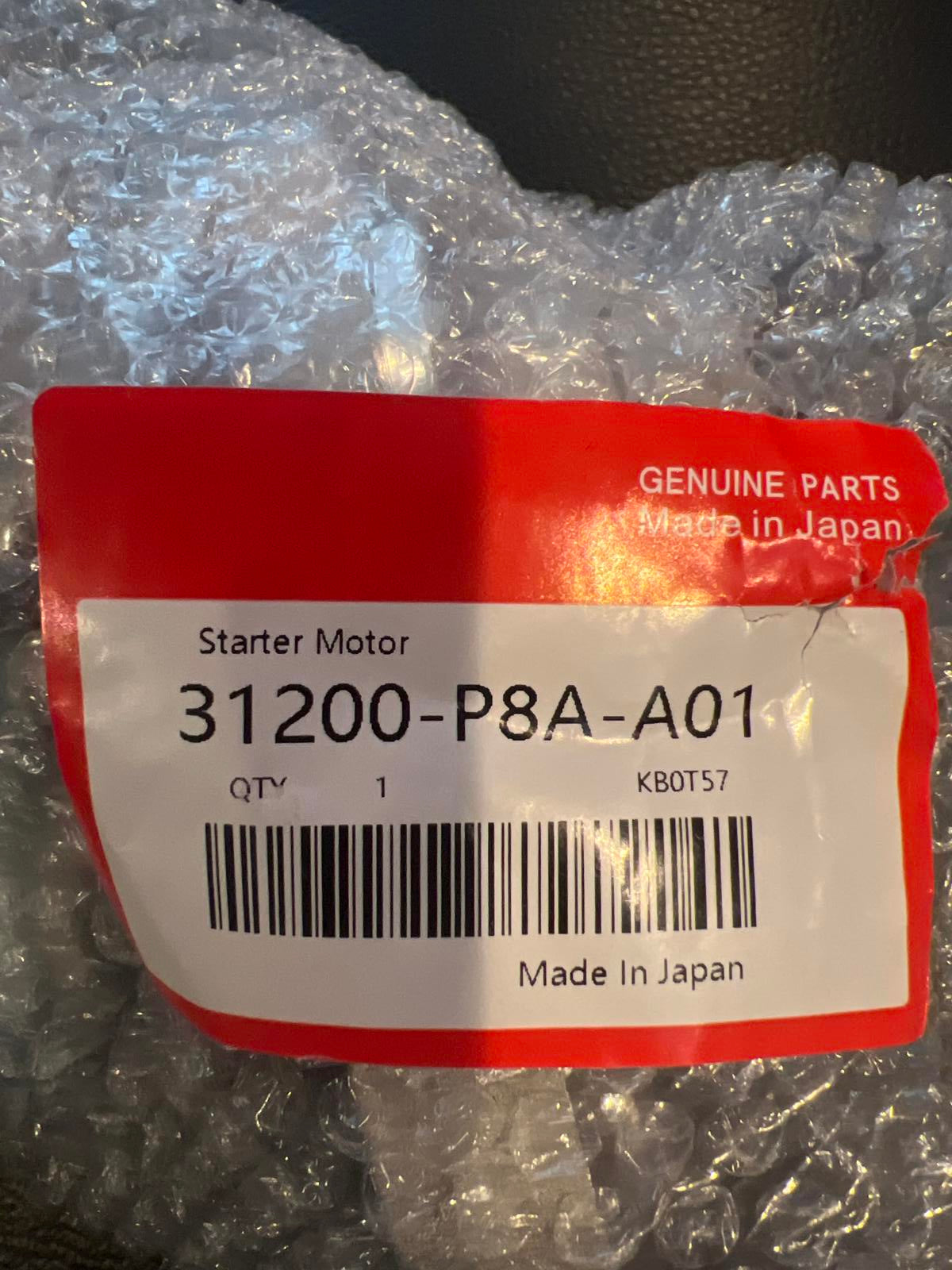 Honda Genuine Starter Motor 31200-P8A-A01