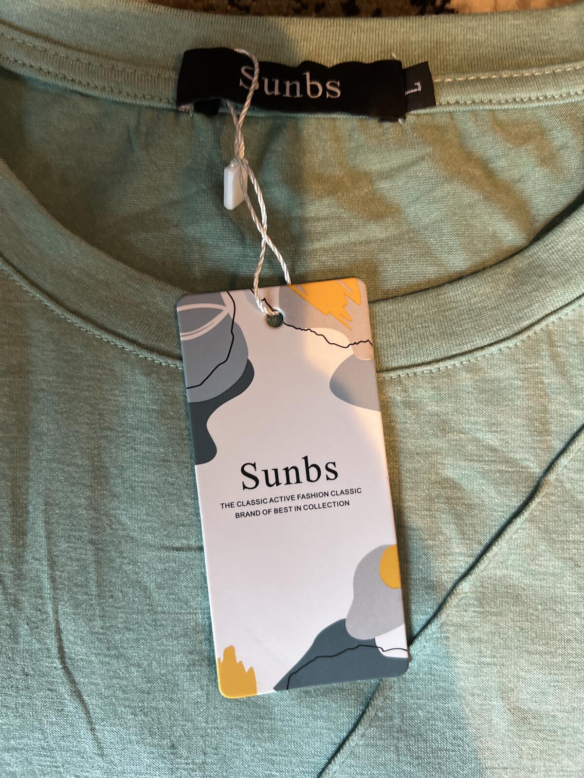 Sunbs Classic Active Fashion Light Green T-Shirt, Size L