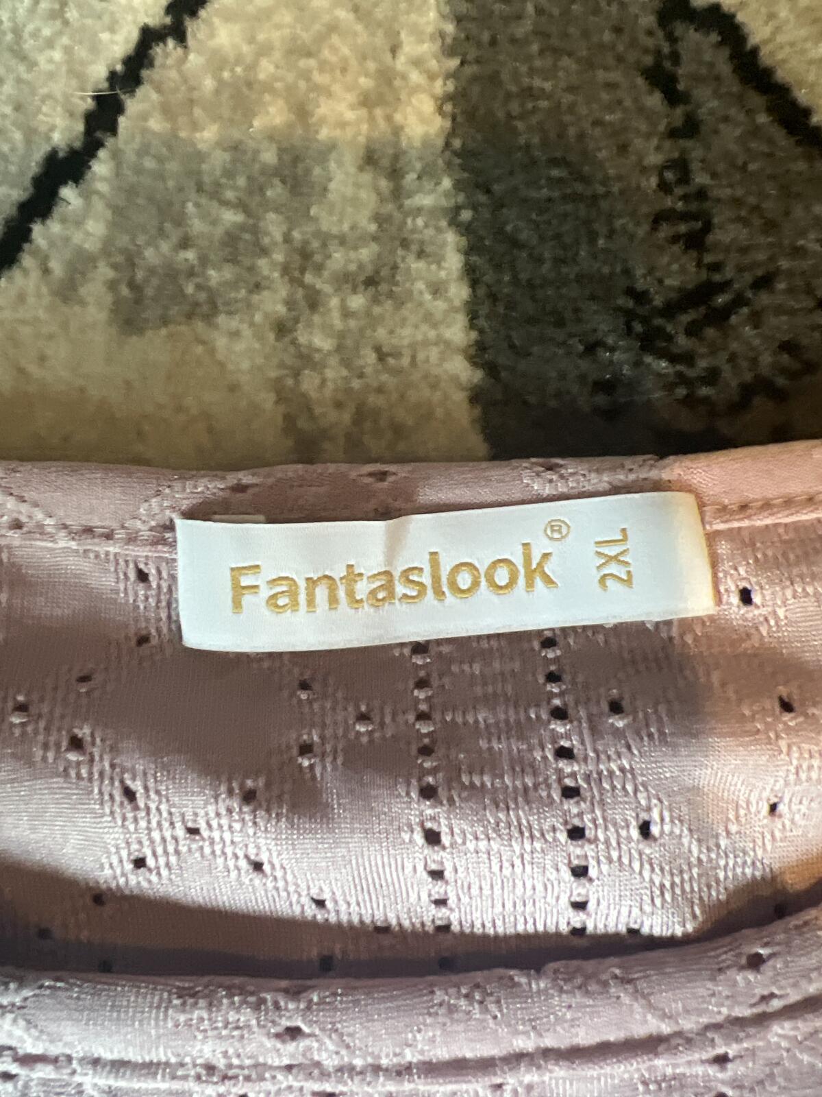 Fantaslook Women's 2XL Pink Long Sleeve Knit Top