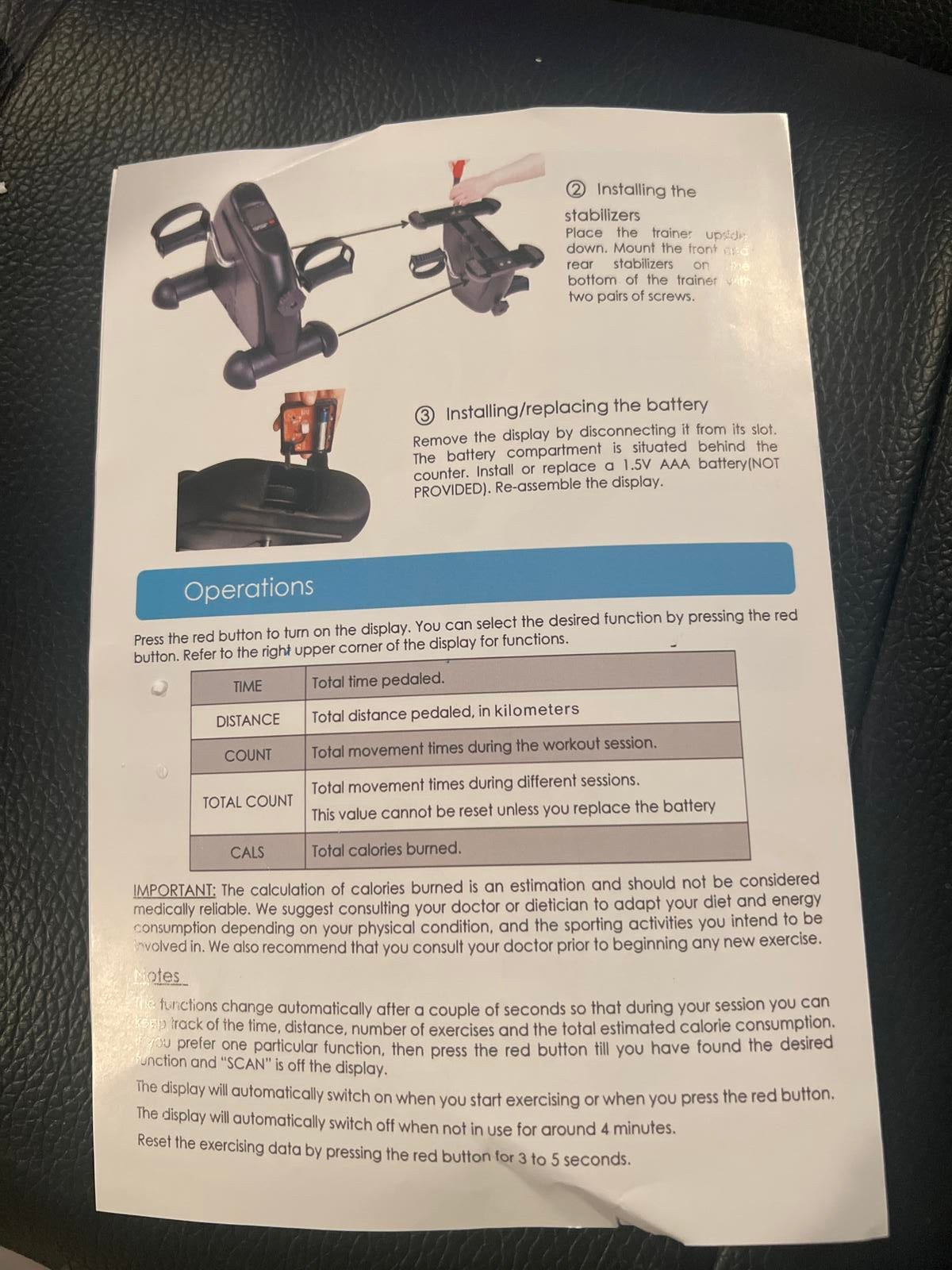 Awesport Mini Trainer Pedal Exerciser - Open Box, Quality Tested