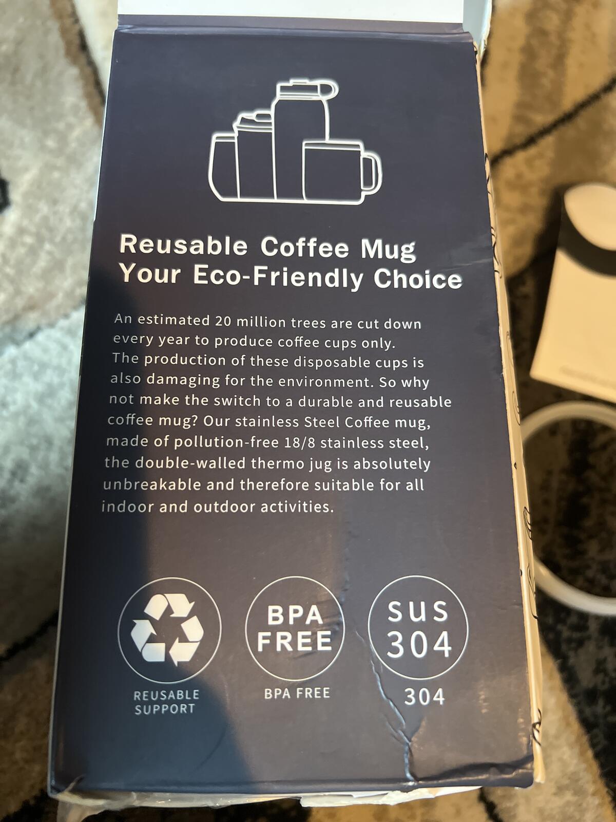 Reusable Stainless Steel Travel Coffee Mug 510ml - Green