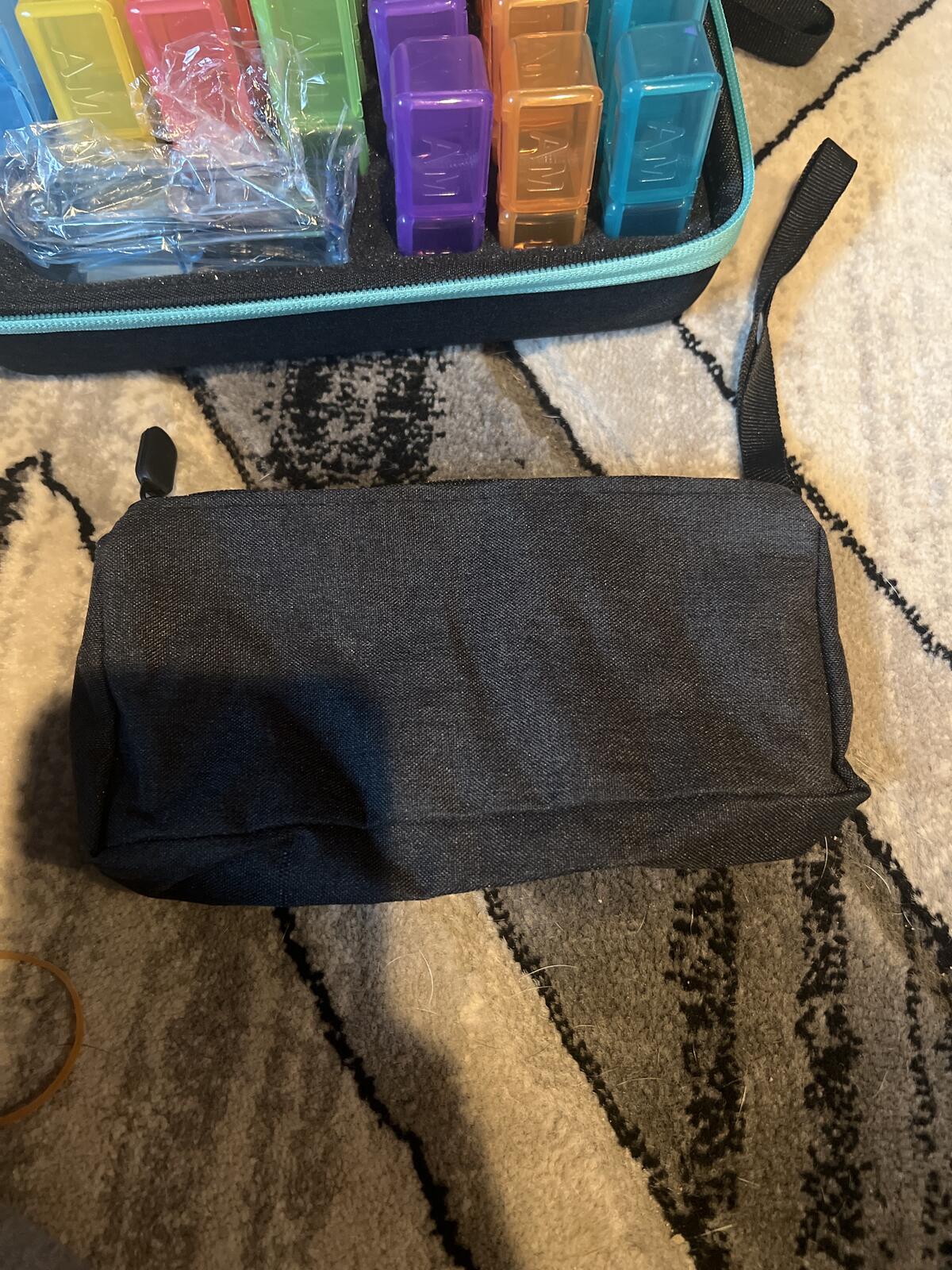 Weekly Pill Organizer with AM/PM Compartments and Day/Date Stickers